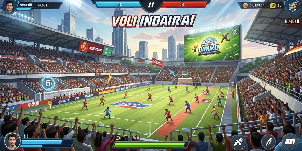 Tampilan grafis yang memukau dalam permainan.