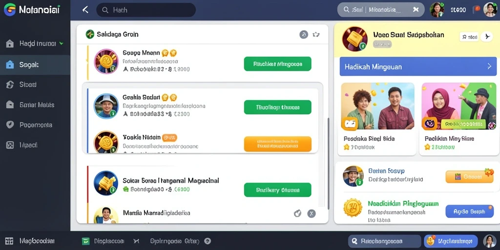 Tampilan menu utama yang intuitif dan menarik.