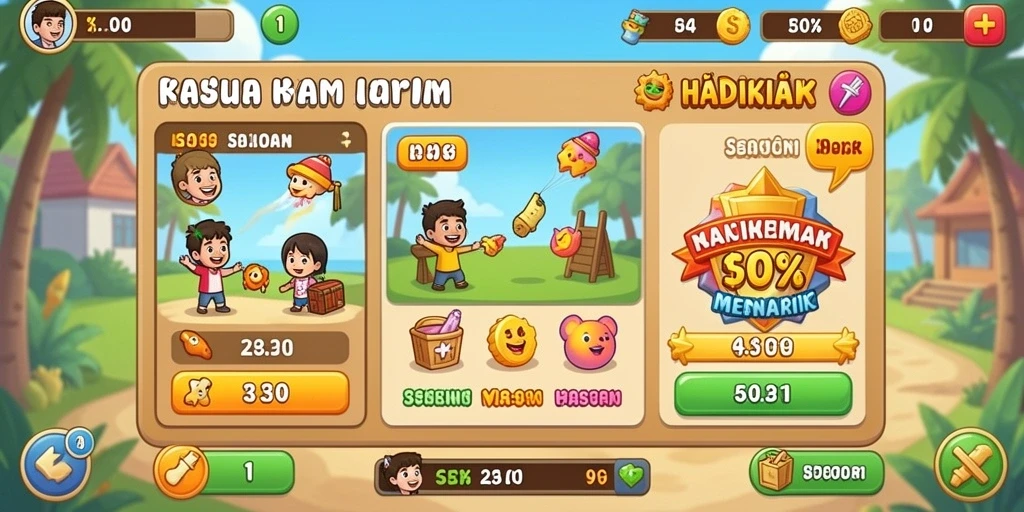 Tampilan awal permainan dengan grafis yang menawan.