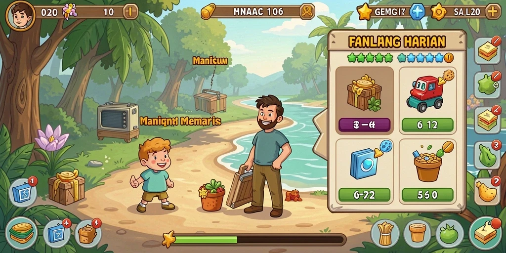 Gambar nyata aksi epic dalam permainan.