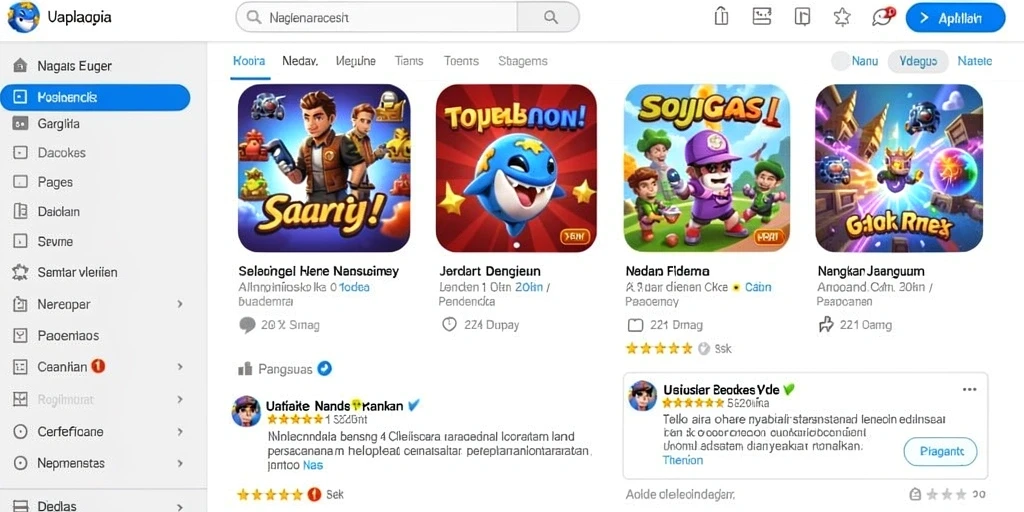 Tampilan menu utama yang menarik dan mudah dinavigasi.